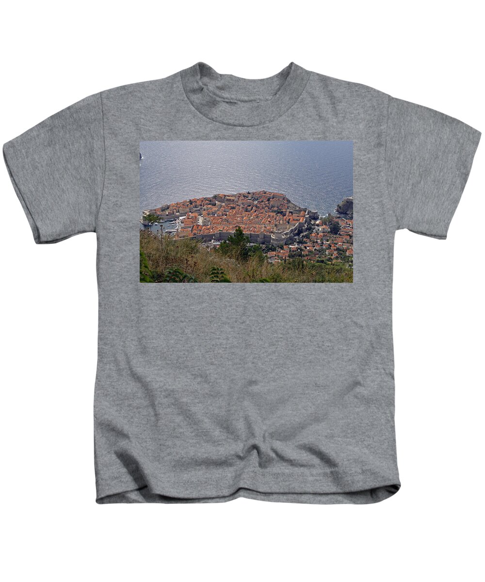 Old City Of Dubrovnik Kids T-Shirt featuring the photograph Old City of Dubrovnik by Tony Murtagh