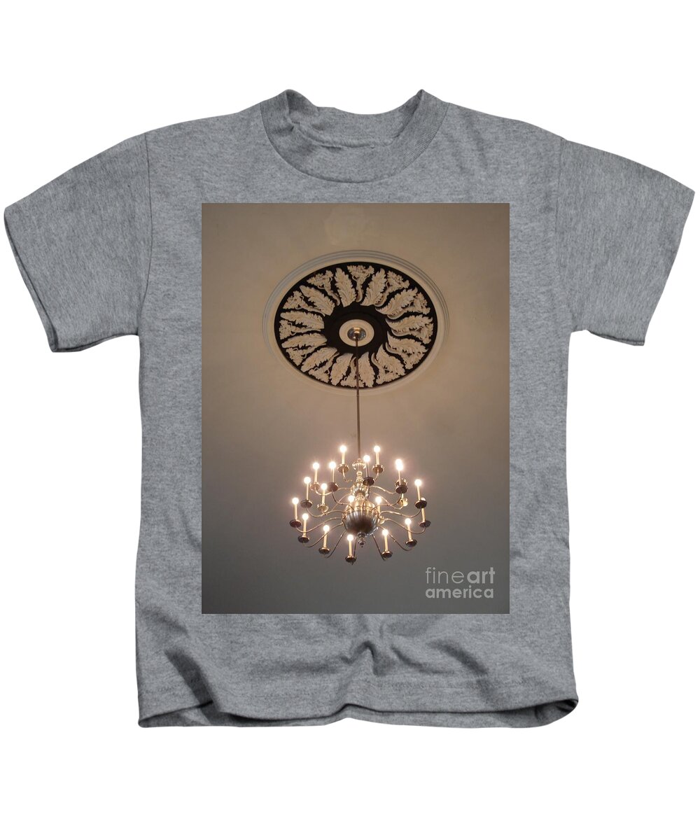 Old Kids T-Shirt featuring the photograph Old Meeting House Chandelier by Kerri Mortenson