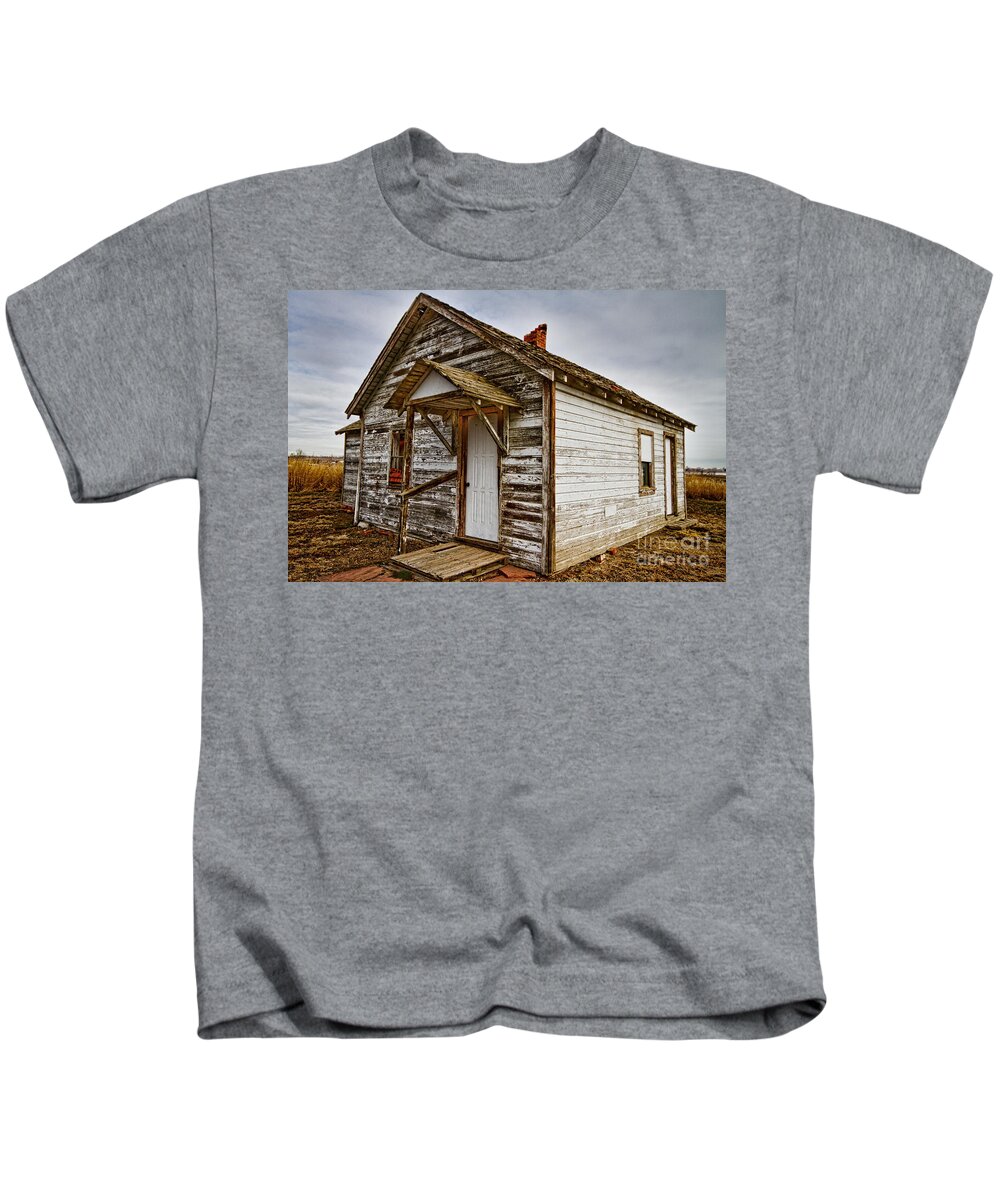 Farmhouse Kids T-Shirt featuring the photograph Old Rustic Rural Country Farm House by James BO Insogna