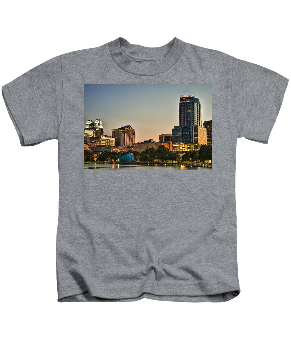 Florida Kids T-Shirt featuring the photograph Orlando Skyline by Stefan Mazzola
