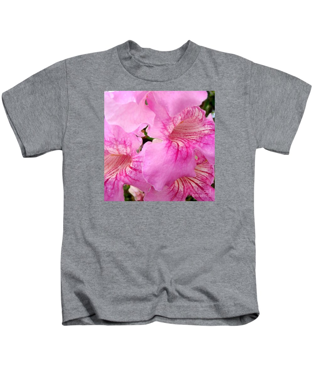 Flower Kids T-Shirt featuring the photograph Pink Thunbergia by Mary Deal