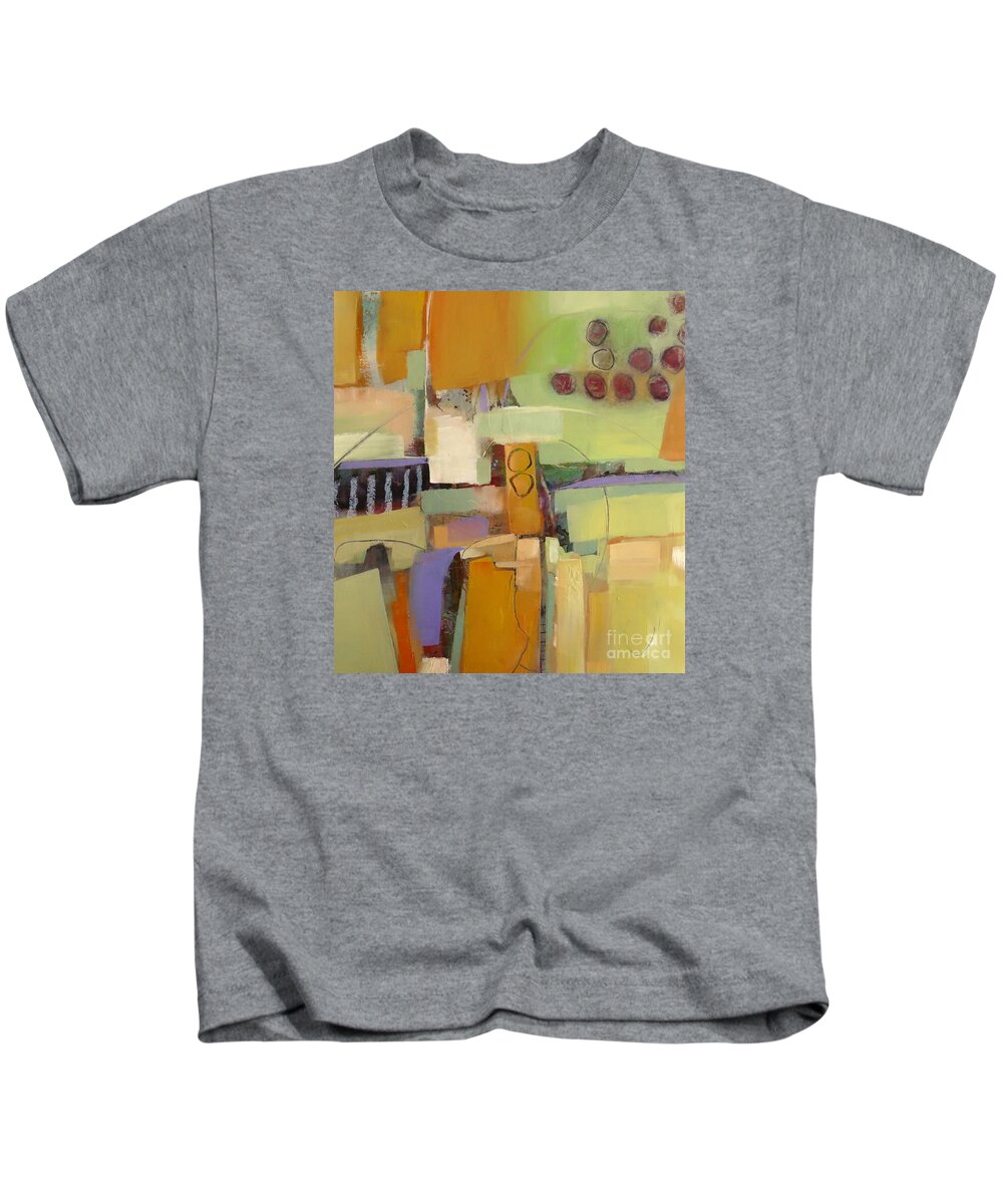 Abstract Kids T-Shirt featuring the painting Playing By Ear by Michelle Abrams