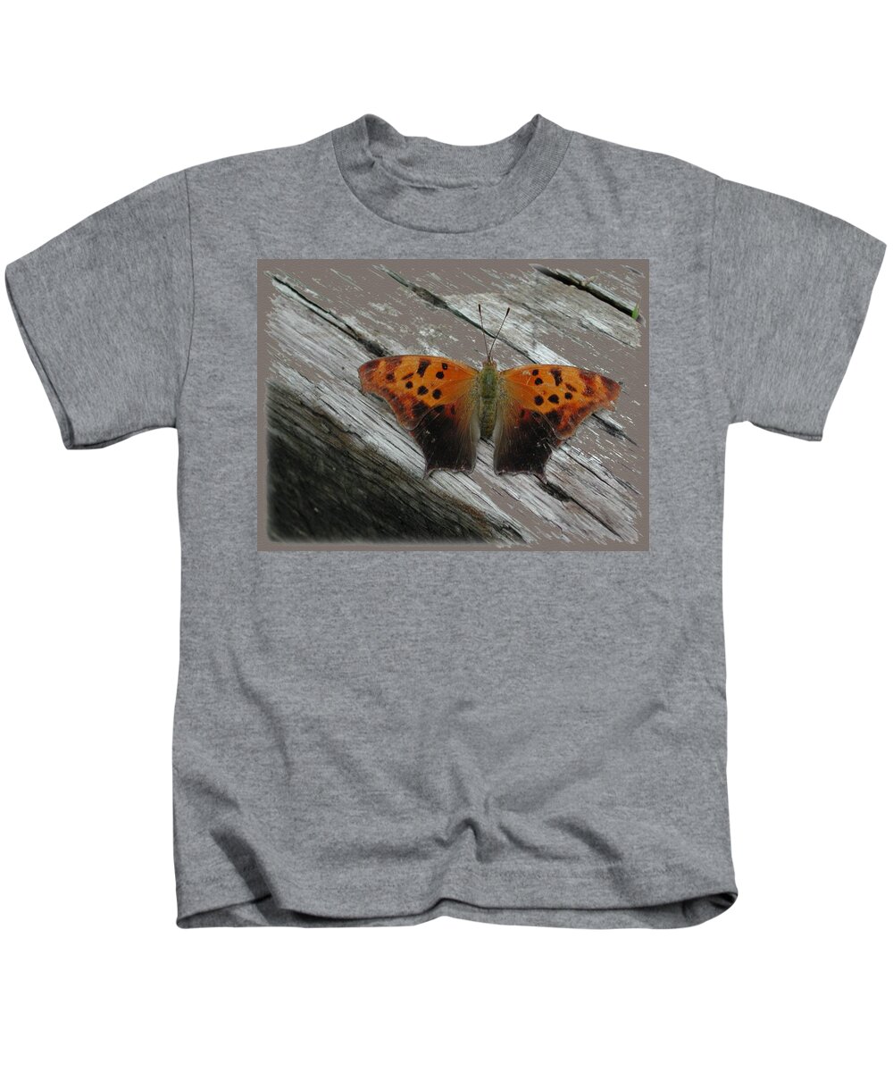 Bug Kids T-Shirt featuring the photograph Question Mark Butterfly by Mike Kling