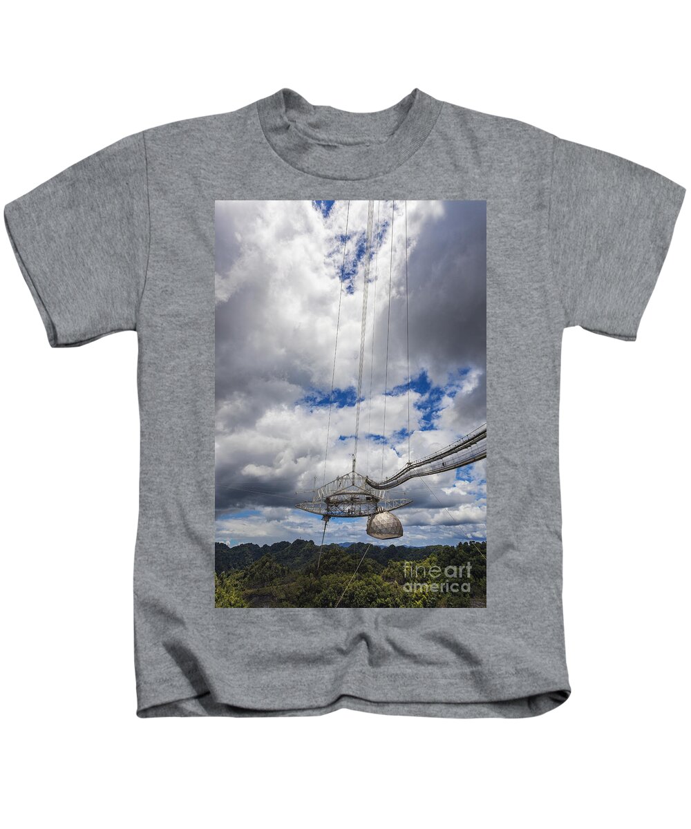 Arecibo Kids T-Shirt featuring the photograph Radio Telescope at Arecibo Observatory in Puerto Rico by Bryan Mullennix