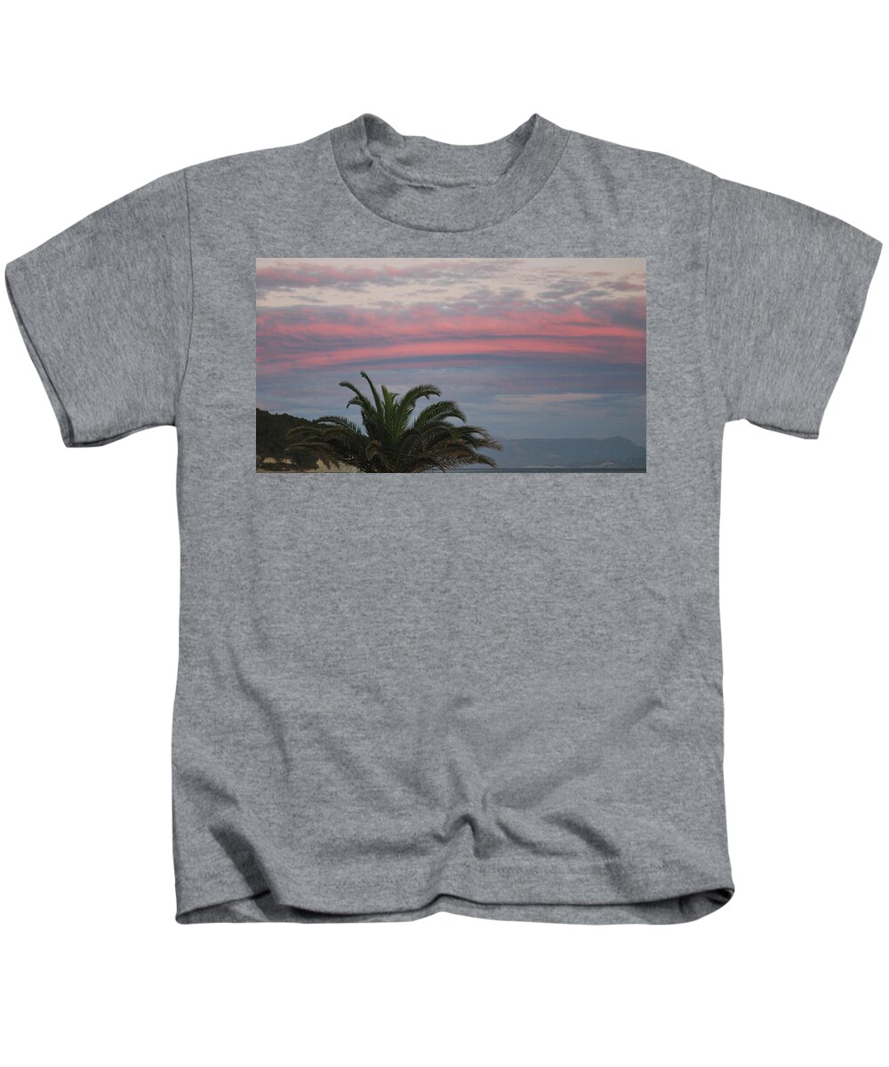 Red Sky Kids T-Shirt featuring the photograph Red Sky by George Katechis