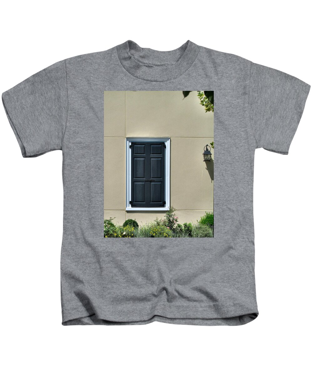 Window Kids T-Shirt featuring the photograph Safe from the approaching storm by Lin Grosvenor