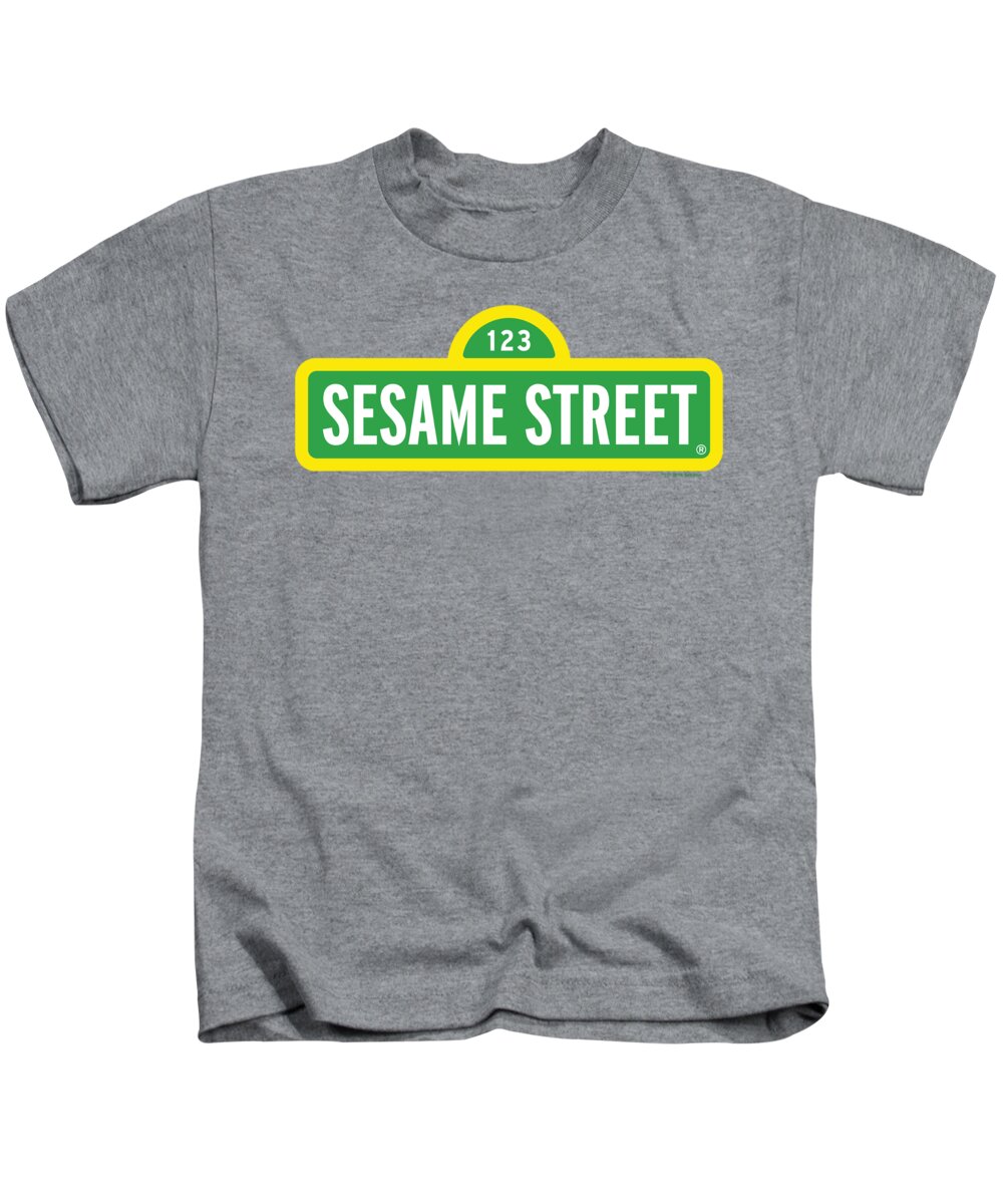 Sesame Street Kids T-Shirt featuring the digital art Sesame Street - Logo by Brand A