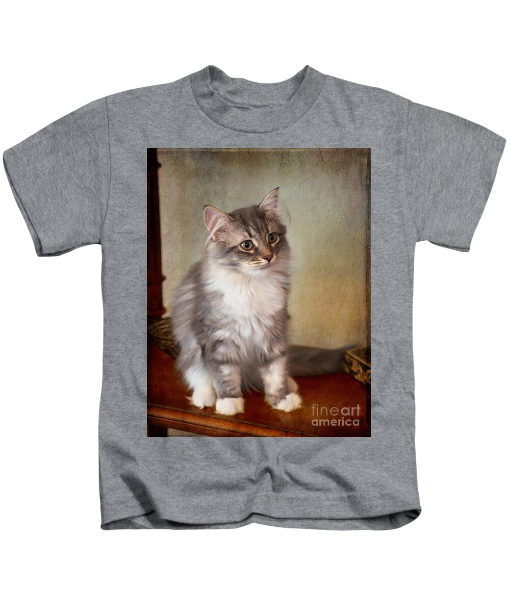 Siberian Kids T-Shirt featuring the photograph Siberian Forest Kitten II by Louise Heusinkveld