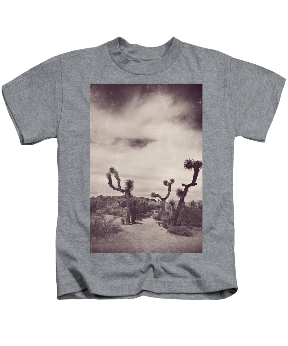 Joshua Tree National Park Kids T-Shirt featuring the photograph Skies May Fall by Laurie Search