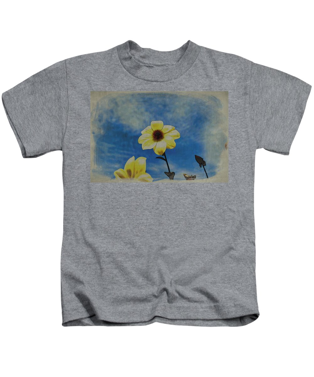 Flowers Kids T-Shirt featuring the photograph Sky Full of Sunshine by Spencer Hughes