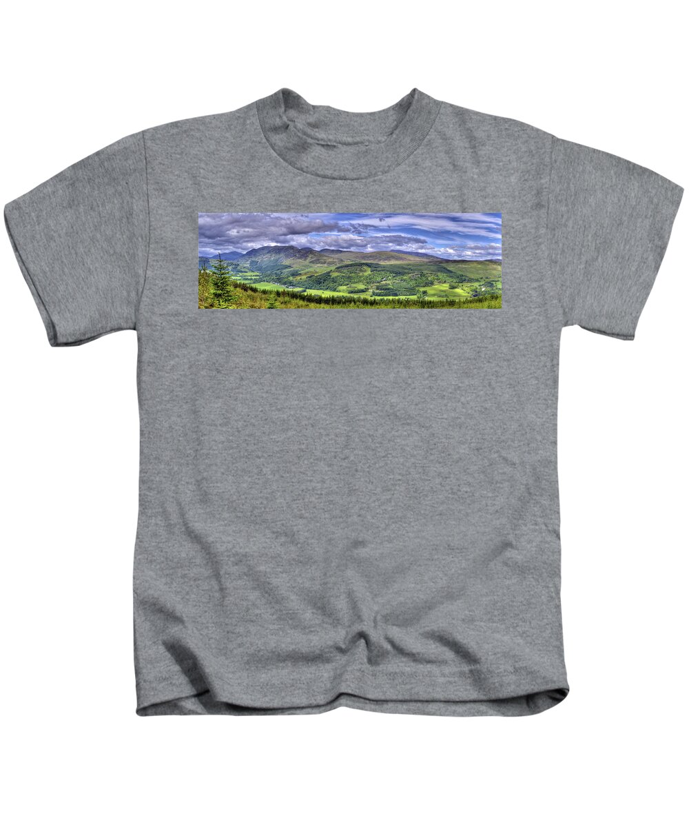 Europe Kids T-Shirt featuring the photograph Smile upon the highlands by Matt Swinden