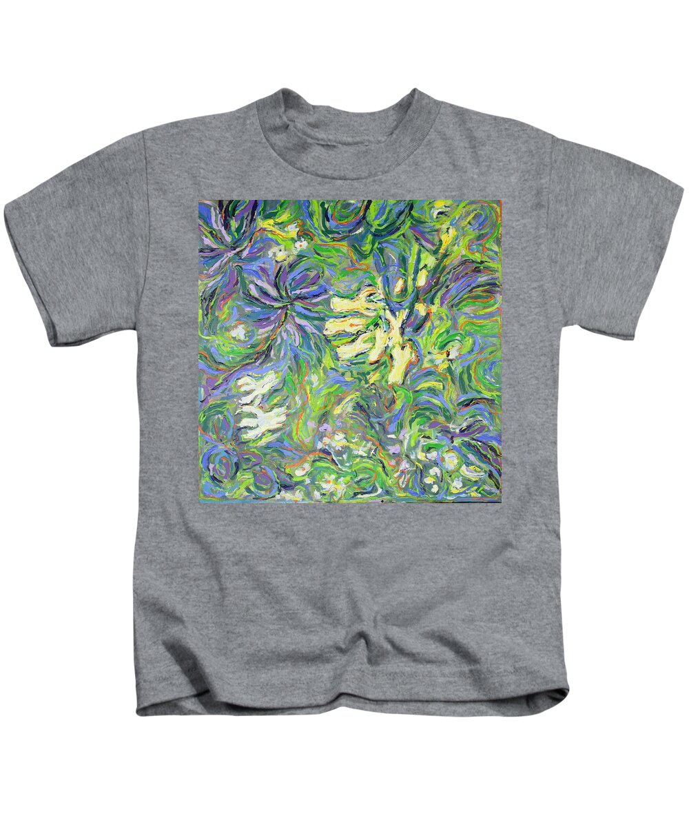 Abstract Kids T-Shirt featuring the painting Spring Exuberance 2 by Zofia Kijak