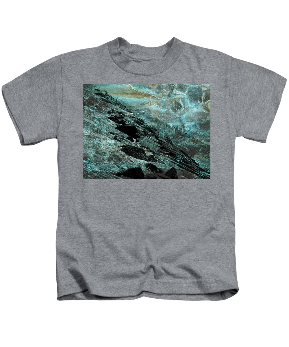 Jetty Kids T-Shirt featuring the photograph Storms Raged And The Sea Slid Off The Earth by Carol Senske