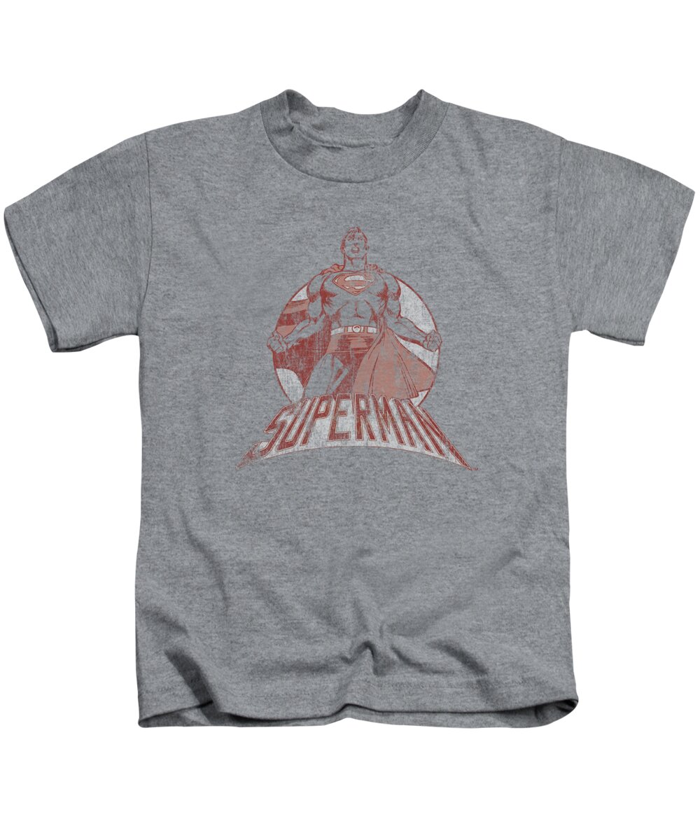 Superman Kids T-Shirt featuring the digital art Superman - Super Bad by Brand A