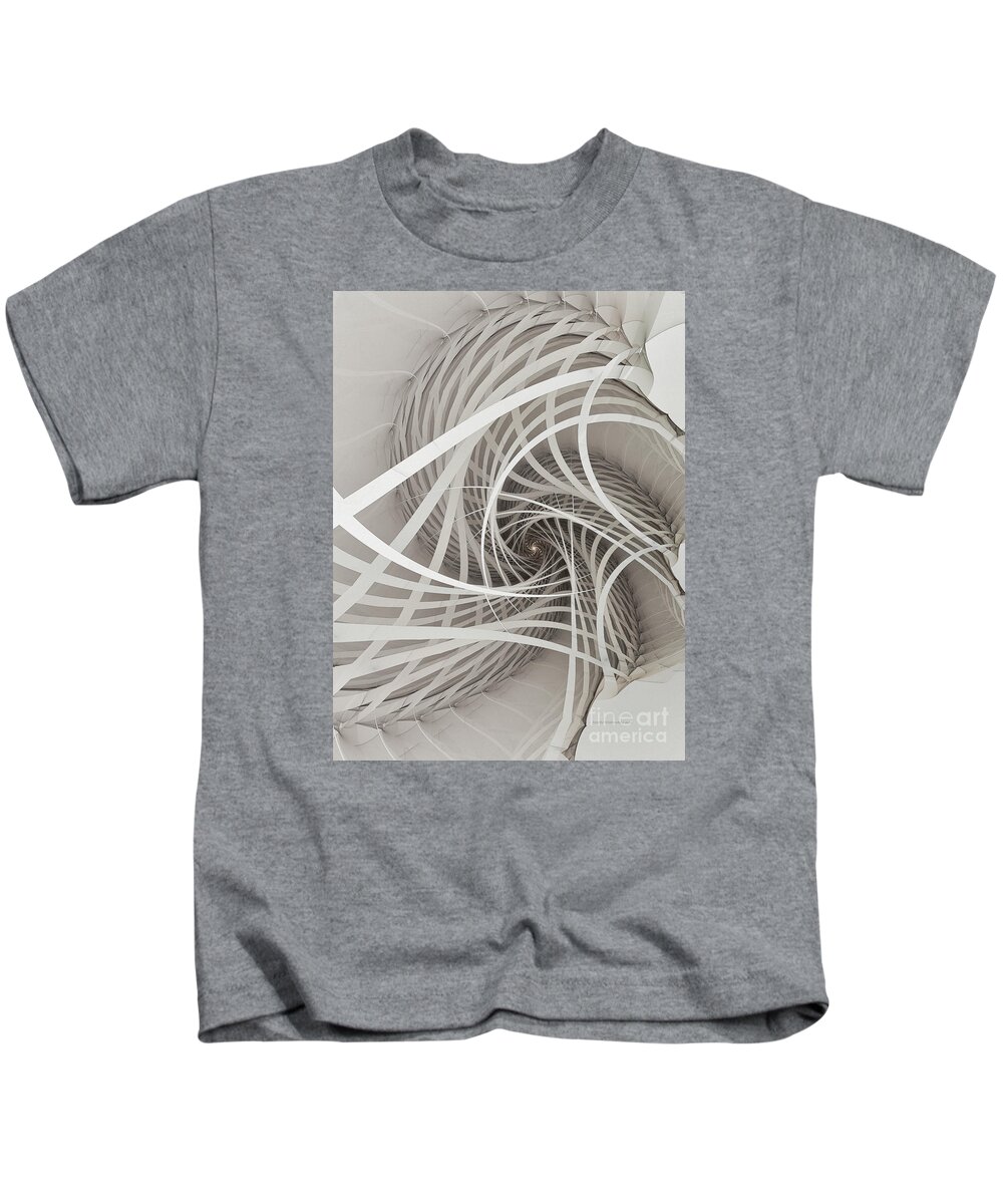 Fractal Kids T-Shirt featuring the digital art Suspension Bridge-Fractal Art by Karin Kuhlmann