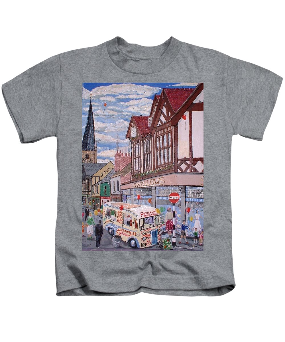 Chesterfield Kids T-Shirt featuring the painting Swallows by Asa Jones