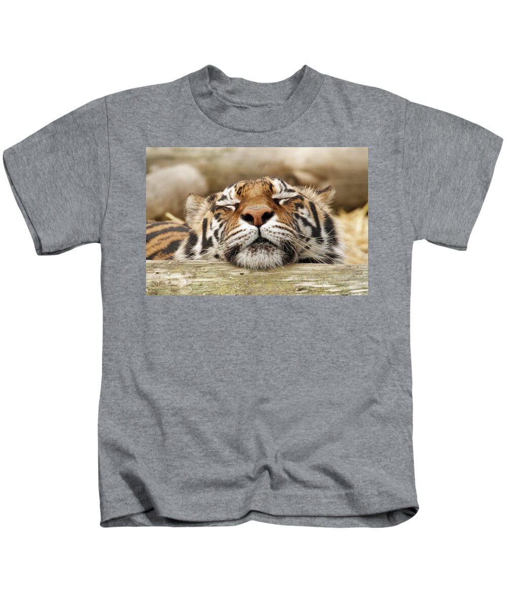 Tiger Kids T-Shirt featuring the photograph Sweet Dreams by Steve McKinzie