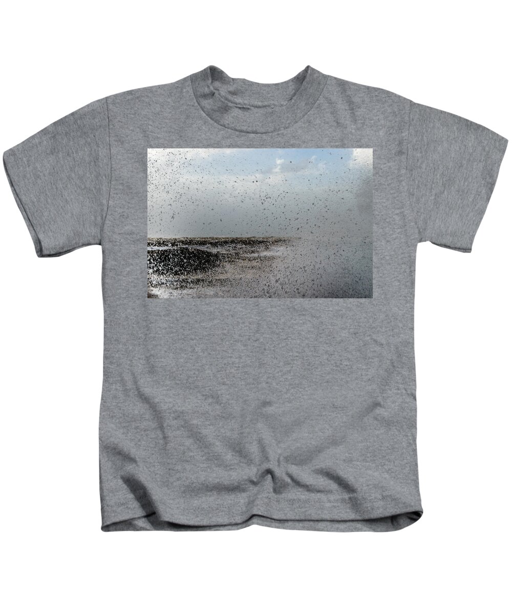 Seascape Coastal Storm Kids T-Shirt featuring the photograph Taste of the Sea by Michael Goyberg