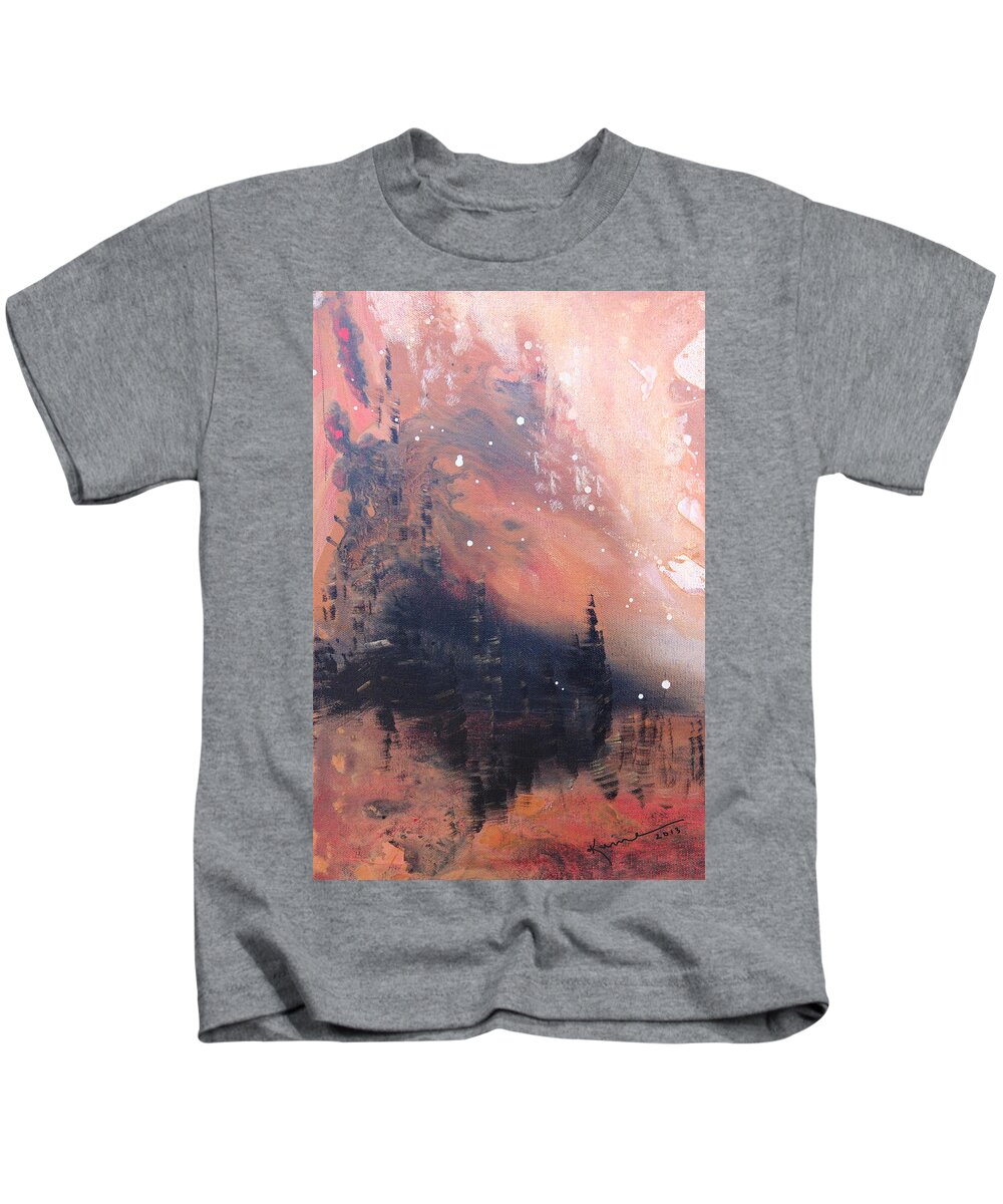 Hobbit Kids T-Shirt featuring the painting The Kingdom Under the Mountain by Kume Bryant