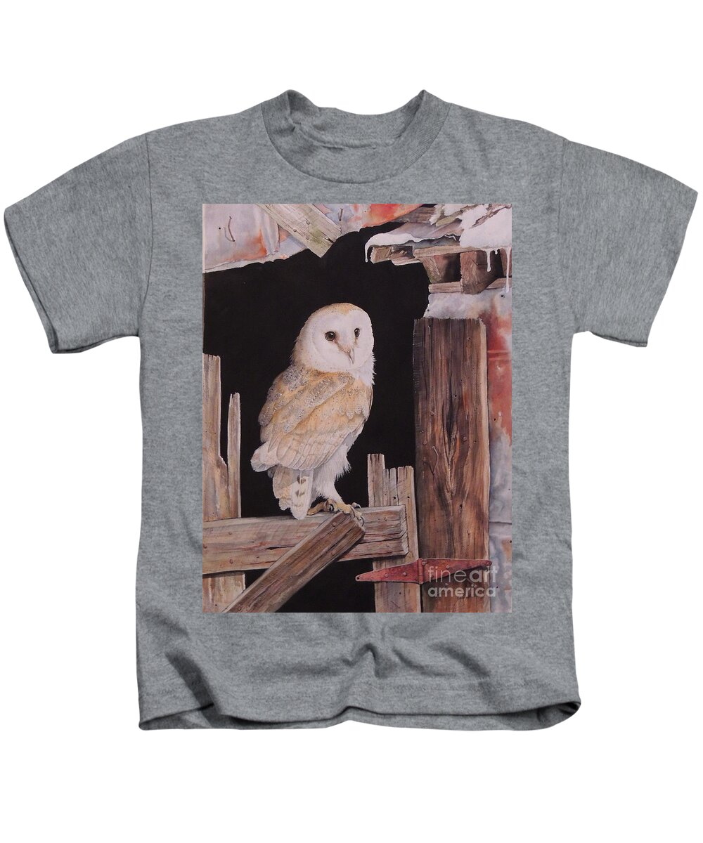 Owl Kids T-Shirt featuring the painting The Resting Place. SOLD by Sandy Brindle