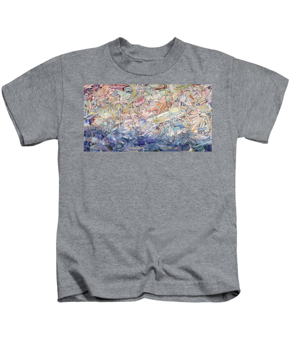 Sea Kids T-Shirt featuring the painting Fragmented Sea by James W Johnson