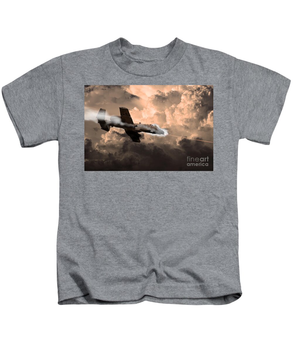 A10 Kids T-Shirt featuring the digital art Tipping In by Airpower Art