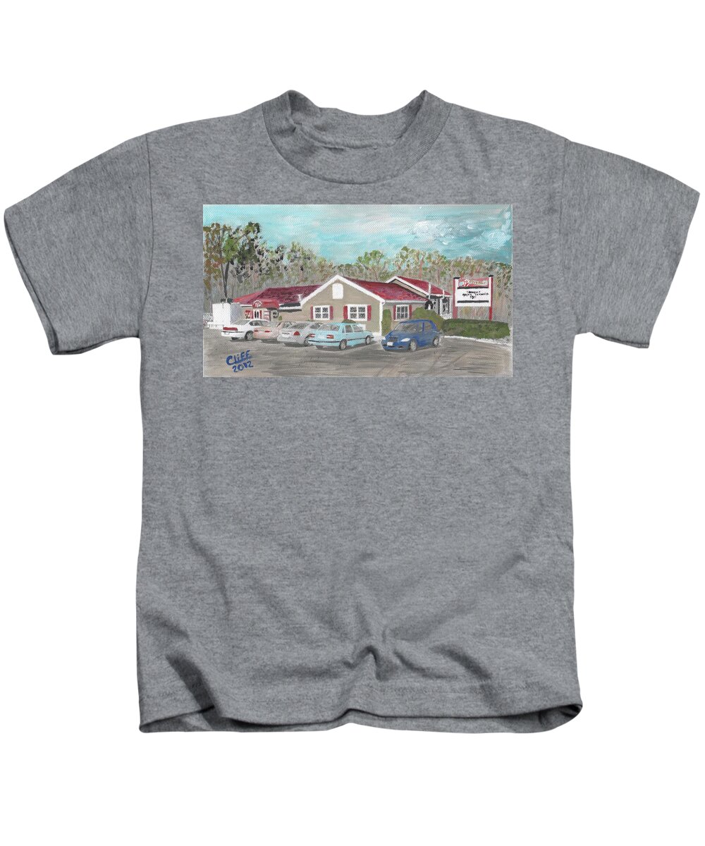 Food&beverage Kids T-Shirt featuring the painting TJ Spirits by Cliff Wilson