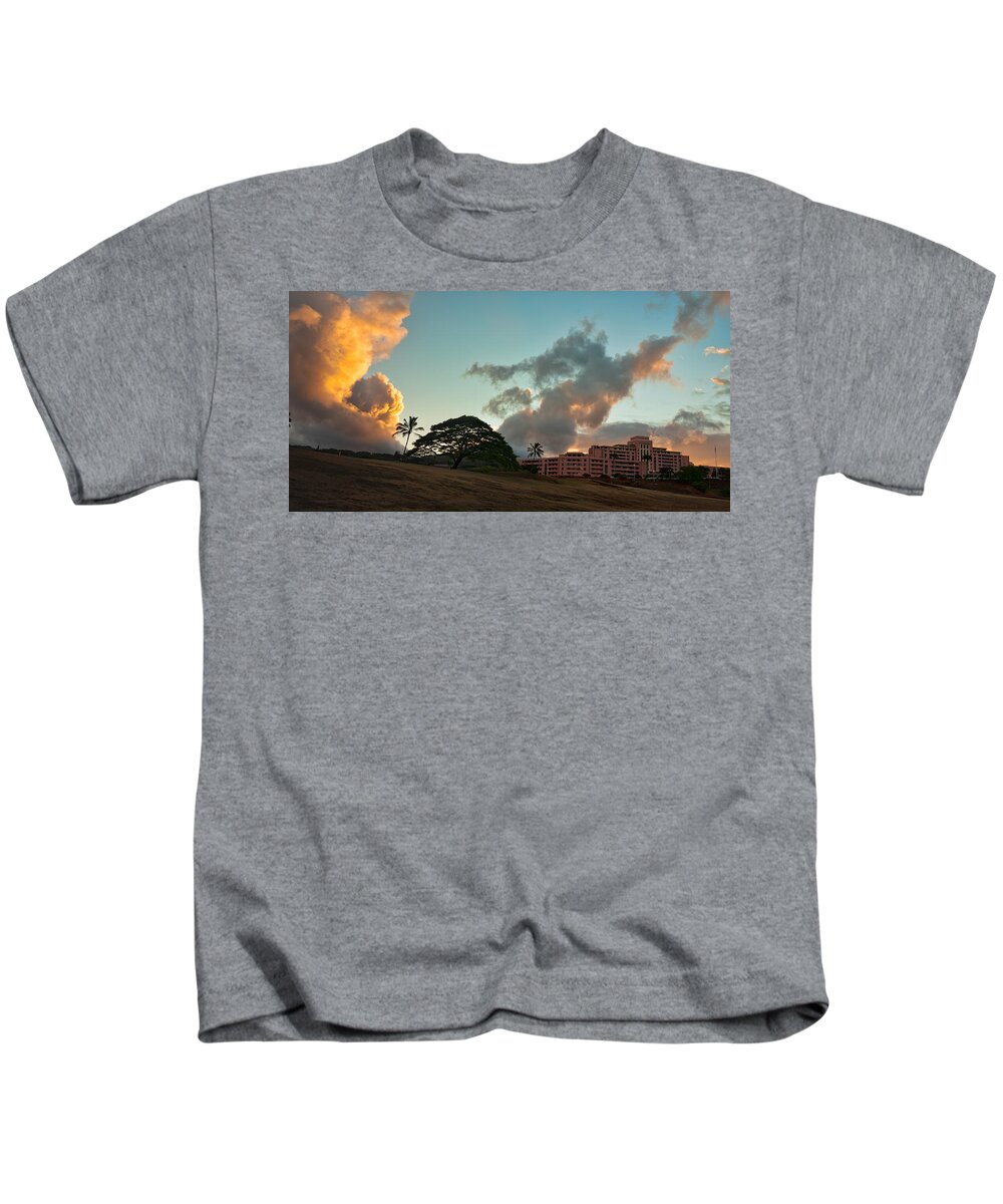 Hawaii Kids T-Shirt featuring the photograph Tripler Sunrise by Dan McManus