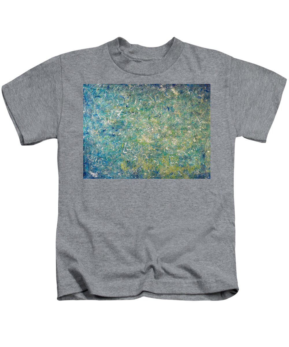  Kids T-Shirt featuring the painting Turks and Caicos by Derek Kaplan