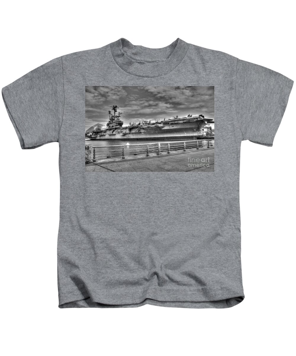 Uss Intrepid Kids T-Shirt featuring the photograph USS Intrepid by Anthony Sacco