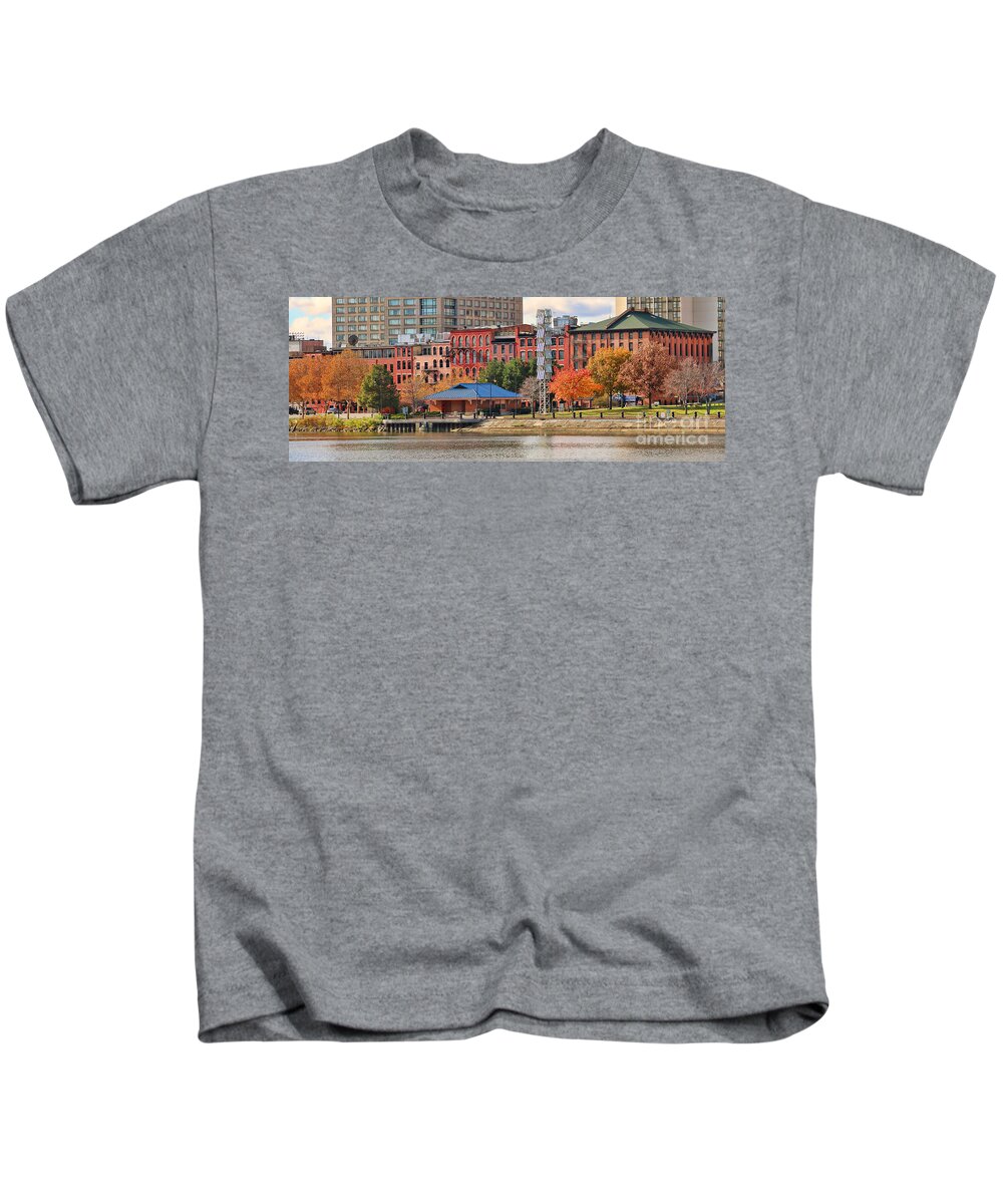 Water Street Kids T-Shirt featuring the photograph Water Street Downtown Toledo 5226 b by Jack Schultz