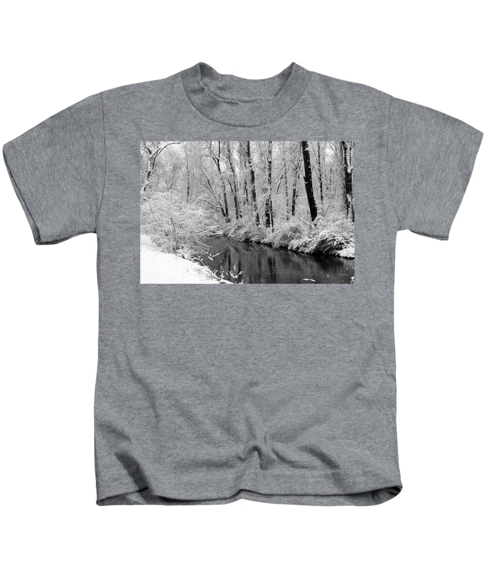 Creek Kids T-Shirt featuring the photograph Winter by Crum Creek by Deborah Crew-Johnson