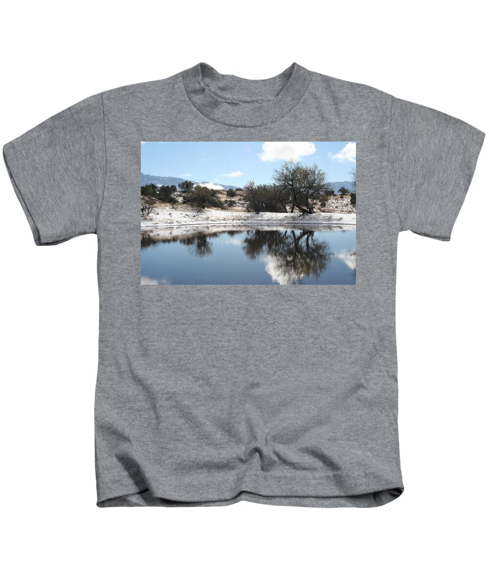 Snow Kids T-Shirt featuring the photograph Winter Reflections by David S Reynolds
