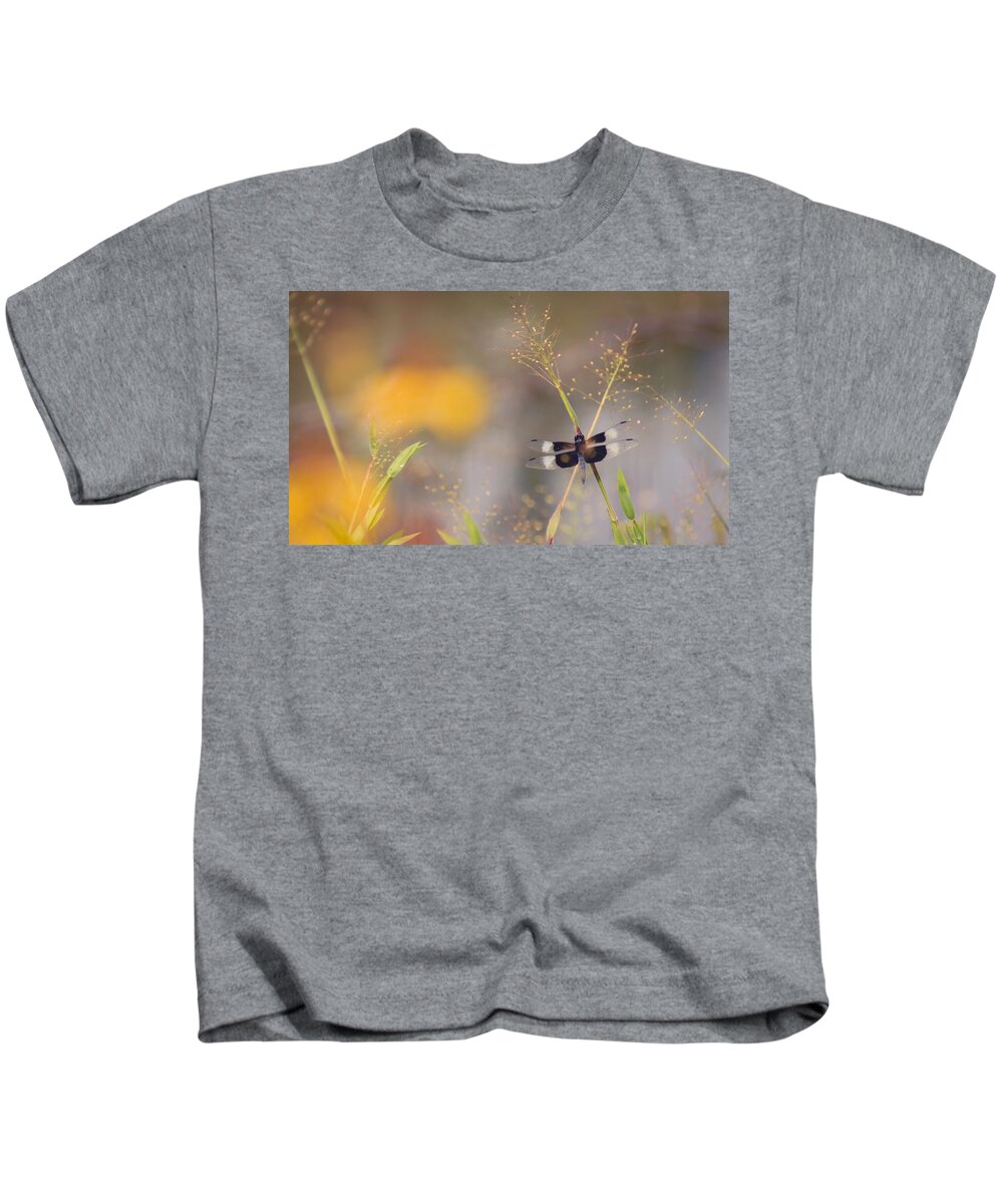 Dragonfly Kids T-Shirt featuring the photograph X marks the Dragonfly by Stacy Abbott