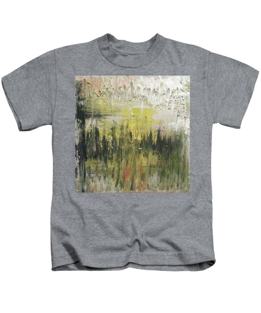 Abstract Painting Kids T-Shirt featuring the painting Y - liesiii by KUNST MIT HERZ Art with heart