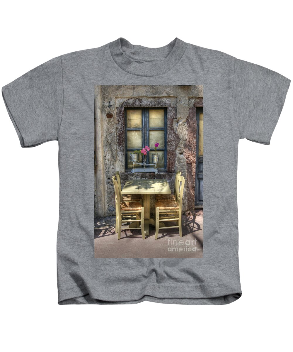 Restaurant Kids T-Shirt featuring the photograph Your Table Awaits by David Birchall