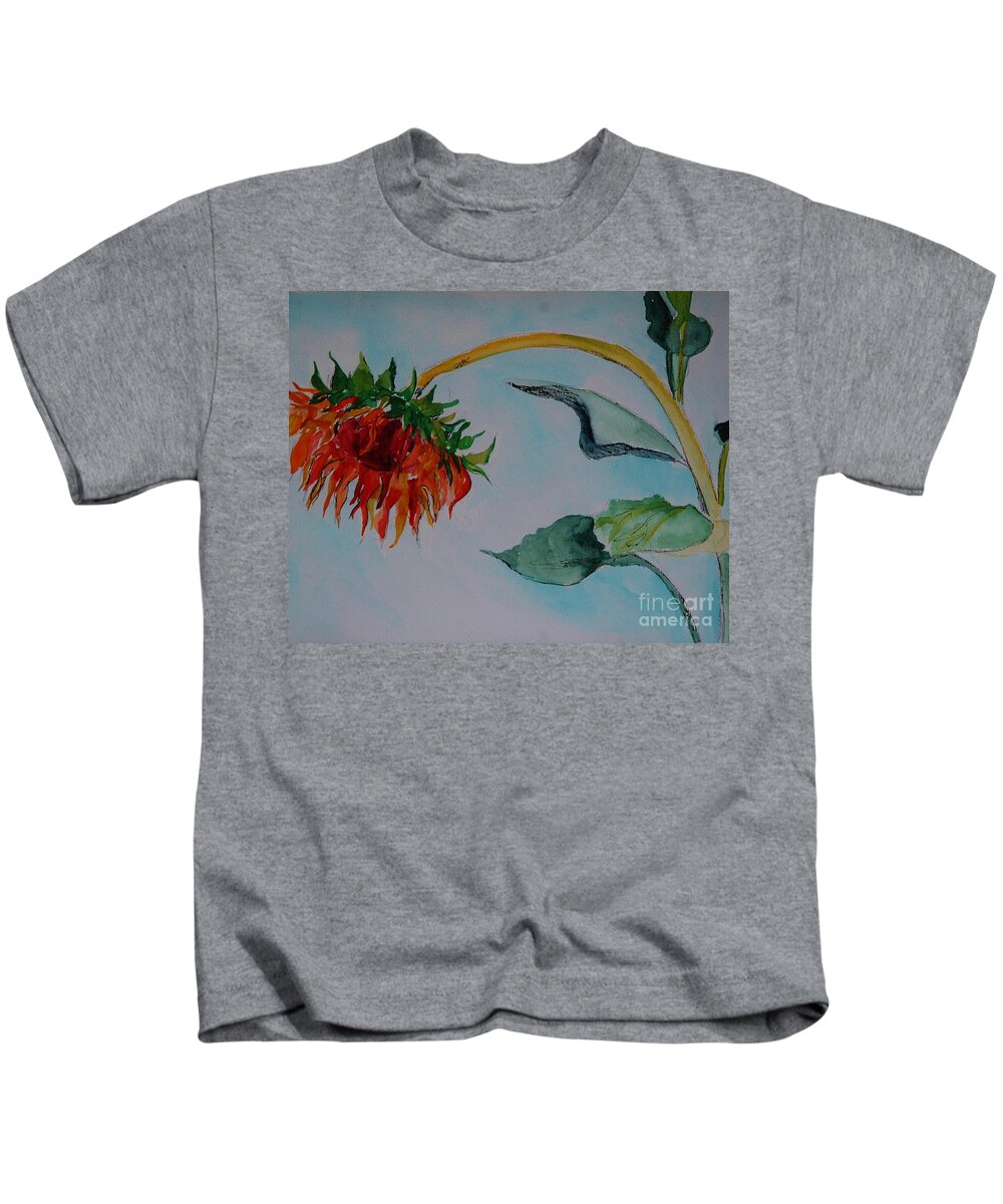Sunflower Kids T-Shirt featuring the painting Sunflower #1 by Melinda Etzold