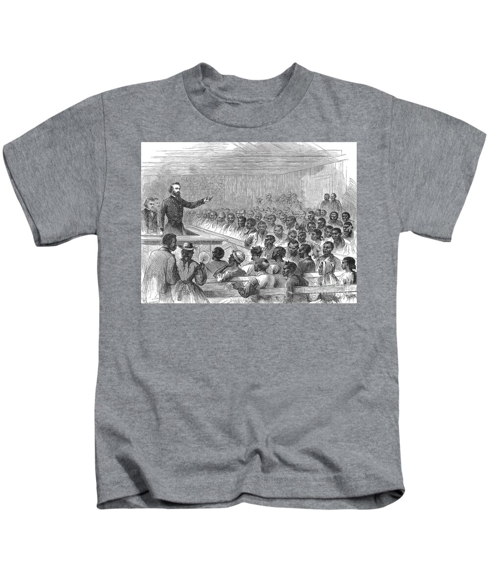 1866 Kids T-Shirt featuring the photograph Freedmens Village, 1866 #3 by Granger