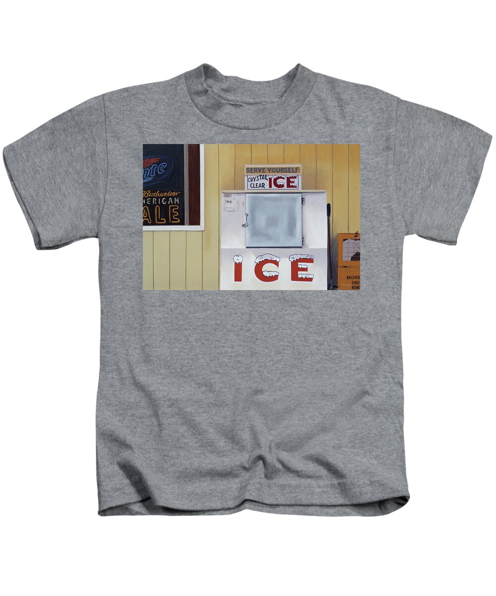 Oil Kids T-Shirt featuring the painting Alaskan Ice by Craig Morris