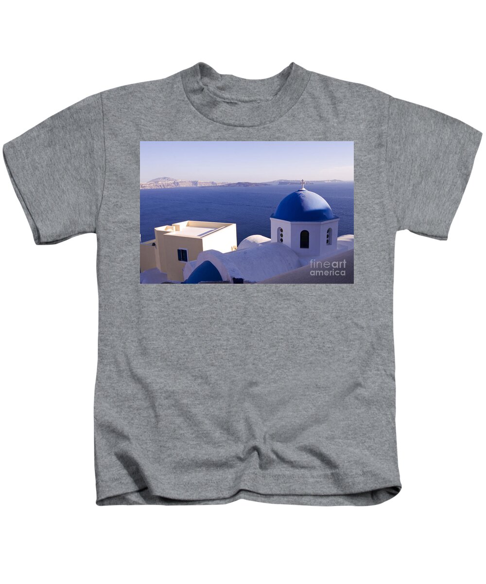 Greece Kids T-Shirt featuring the photograph Chapel by Leslie Leda