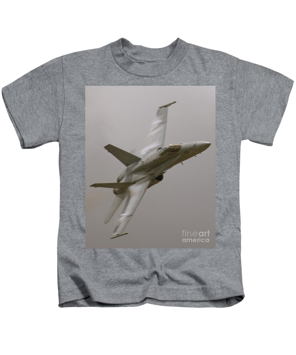 Mcdonnell-douglas Kids T-Shirt featuring the photograph F-18 vapor by Tim Mulina