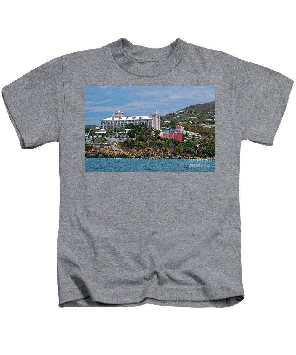 St. Thomas Kids T-Shirt featuring the photograph Frenchman's Reef Resort 3 by Tim Mulina