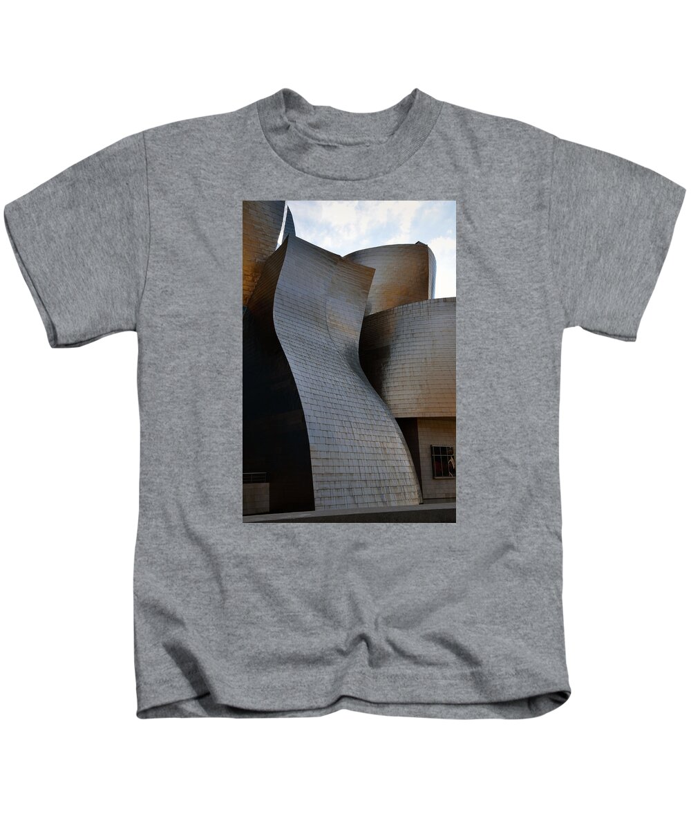 Guggenheim Kids T-Shirt featuring the photograph Guggenheim Museum Bilbao - 1 by RicardMN Photography