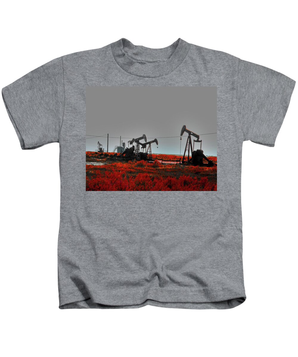 Oil Kids T-Shirt featuring the digital art Killing Ground by Lizi Beard-Ward