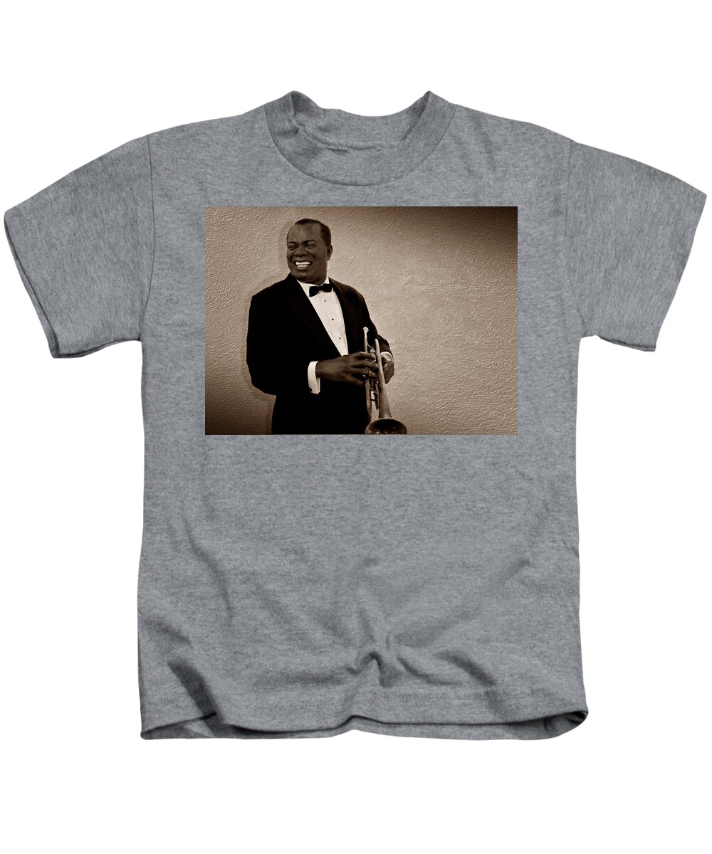 Louis Armstrong Kids T-Shirt featuring the photograph Louis Armstrong S by David Dehner