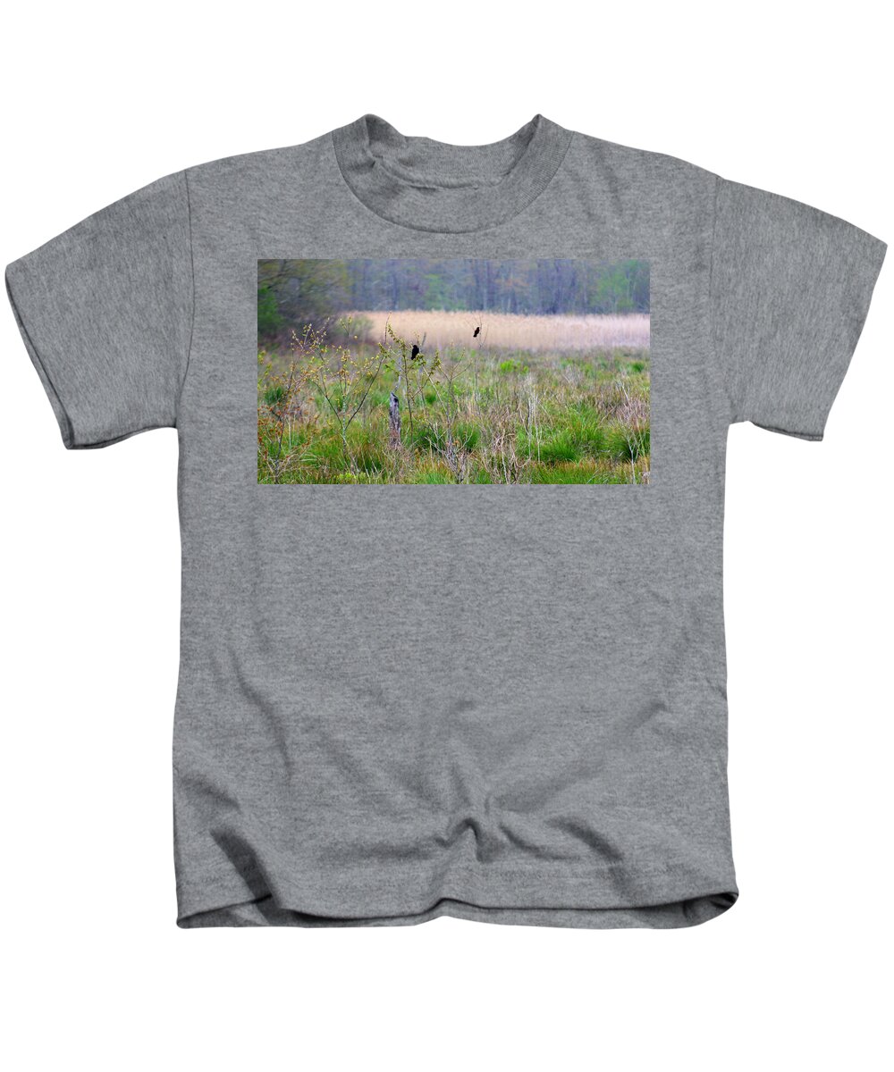 Marshland Kids T-Shirt featuring the photograph Nature On The Marsh by Kim Galluzzo Wozniak
