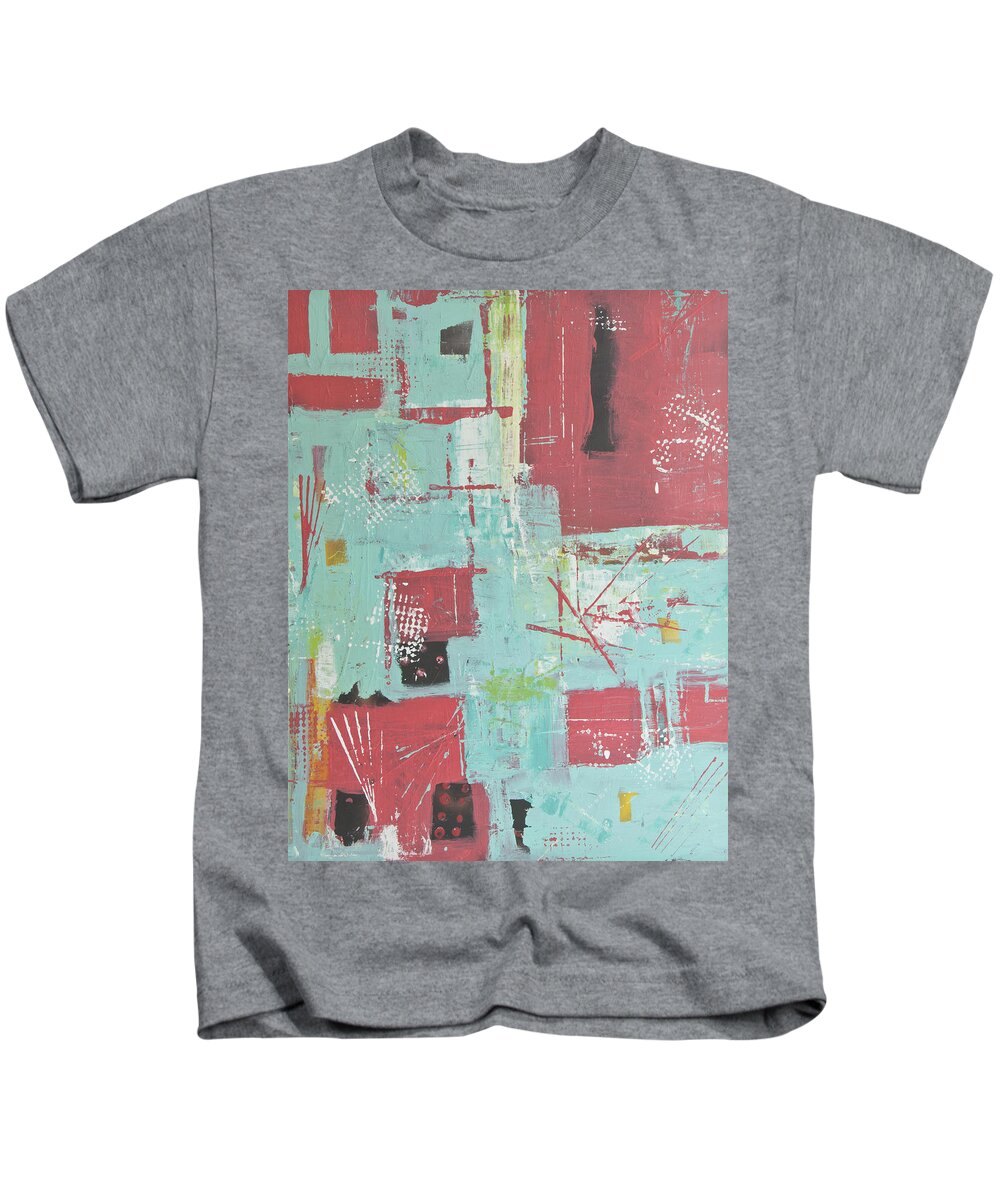 Abstract Kids T-Shirt featuring the painting Patterns by Wayne Potrafka