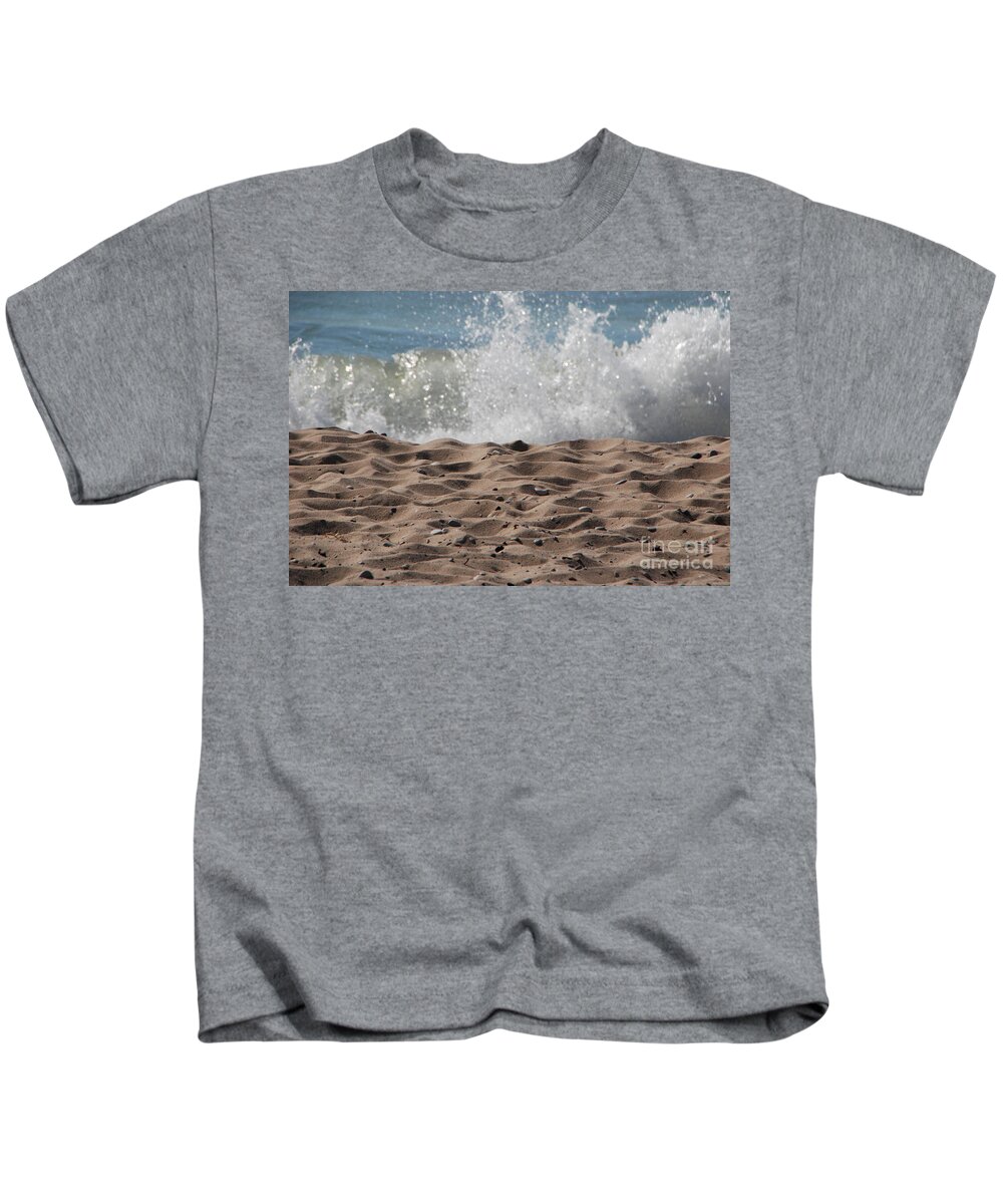 Beach Kids T-Shirt featuring the photograph Sand and Surf by Grace Grogan