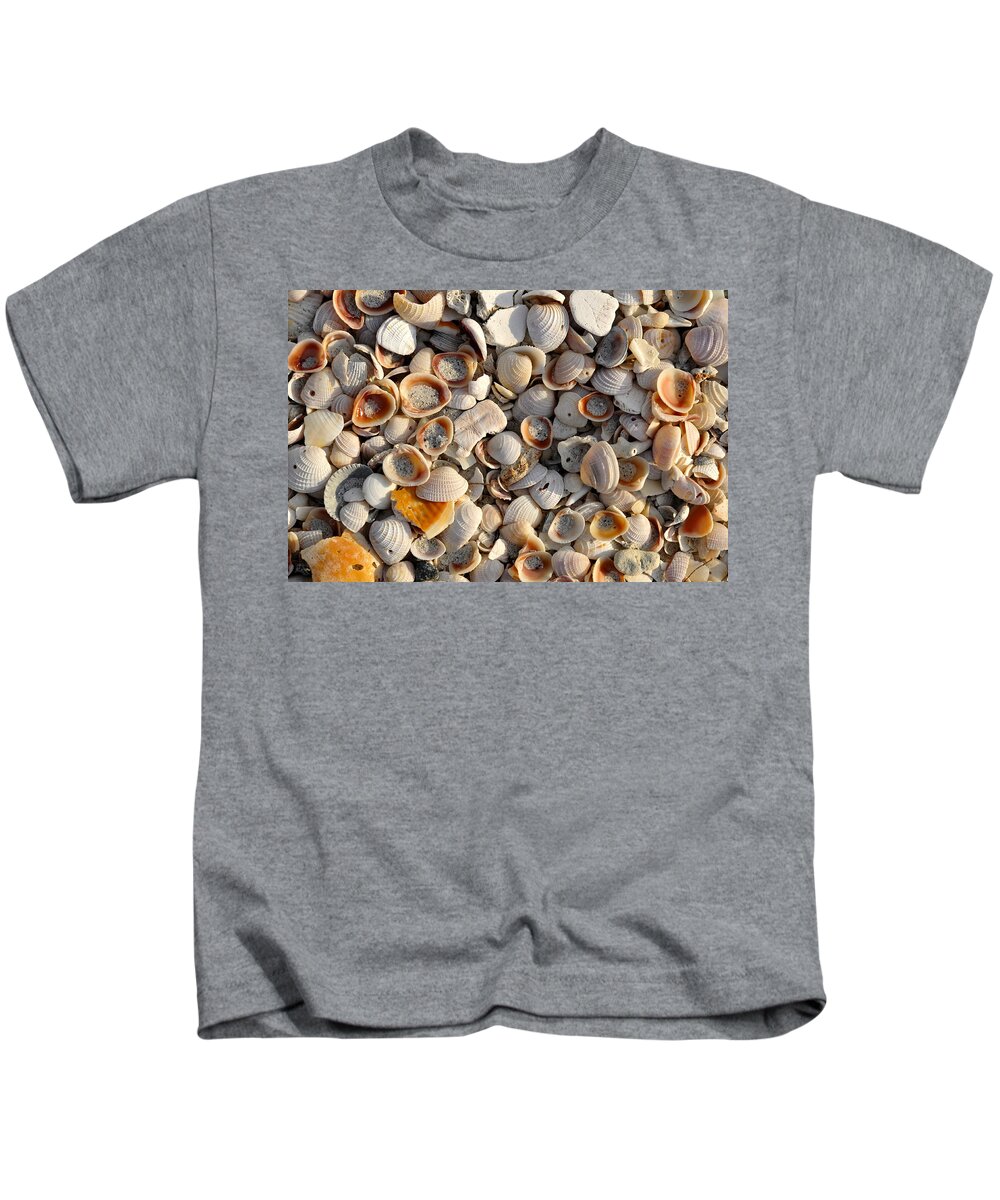 Fine Art Photography Kids T-Shirt featuring the photograph Shell beach by David Lee Thompson