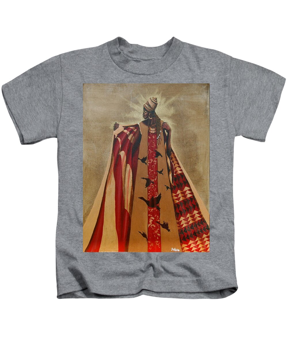 Quilt Kids T-Shirt featuring the painting Taking Flight by Jerome White